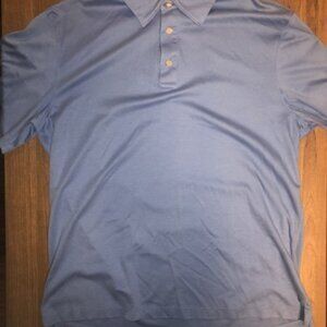 Michael Kors Mens Blue Polo Shirt Size M Medium RN 111818 Short Sleeves